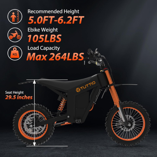 Soleil01 Electric-Dirt-Bike for Teens Adults, Fat Tire - Image 4