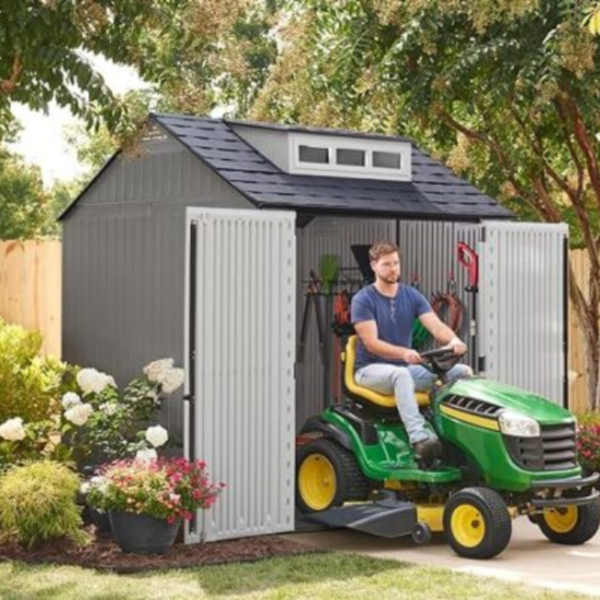 Rubbermaid Resin Outdoor Storage Shed With Floor (7 x 7 Ft) - Image 4