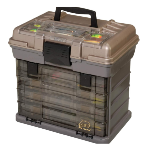 Plano Guide Series Stow Away 4-By Rack System Tackle Box, Holds 4 3700 Utility Tackle Boxes, Adaptable Fishing Box