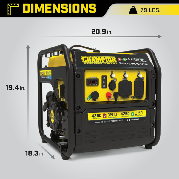 Champion 4250W Wireless Start Open Frame Inverter - Image 2